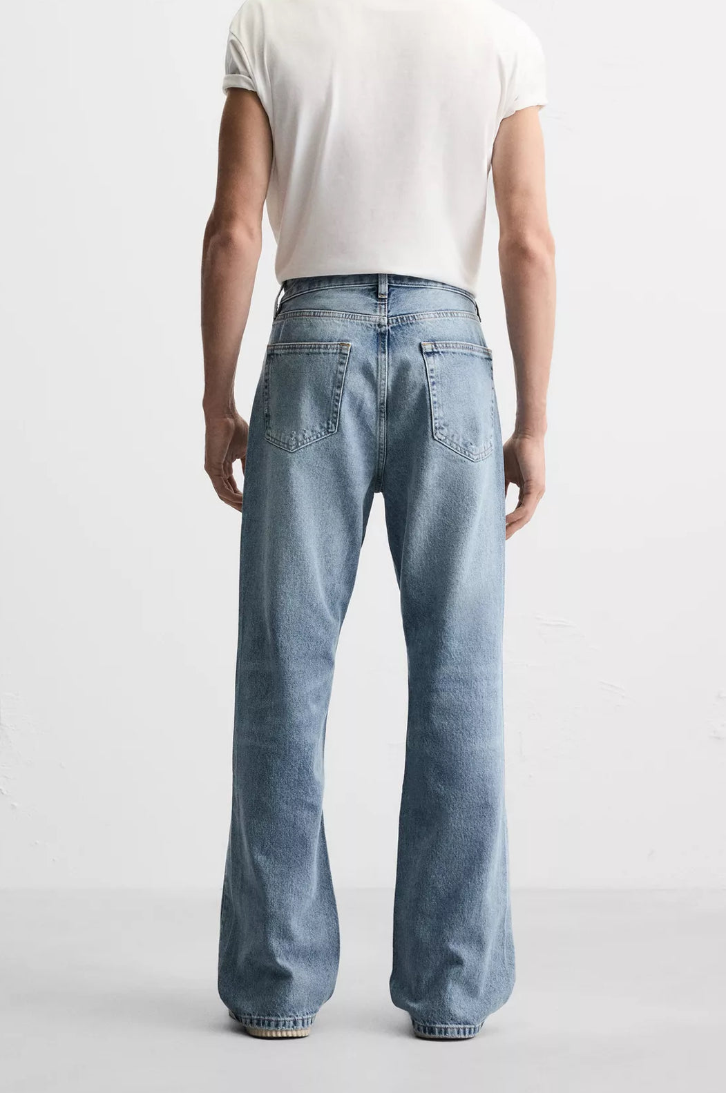 Zara ripped flared fit jeans