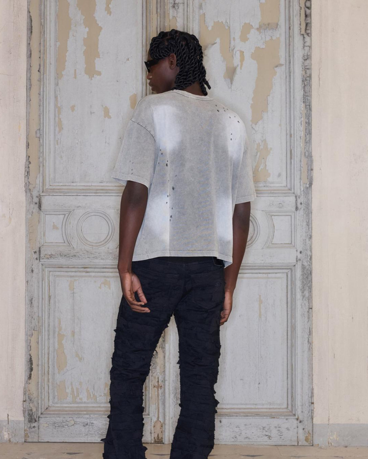 BoohooMAN PREMIUM OVERSIZED BOXY WASHED AND PRINTED T-SHIRT