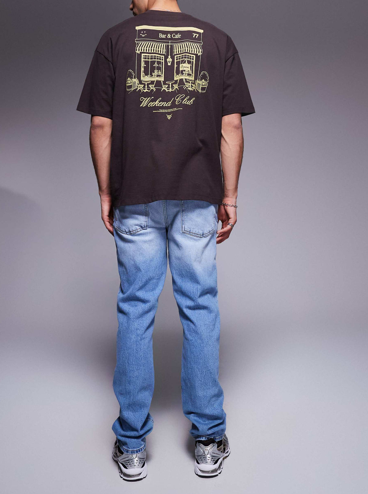 River Island straight fit jeans in lightwash blue