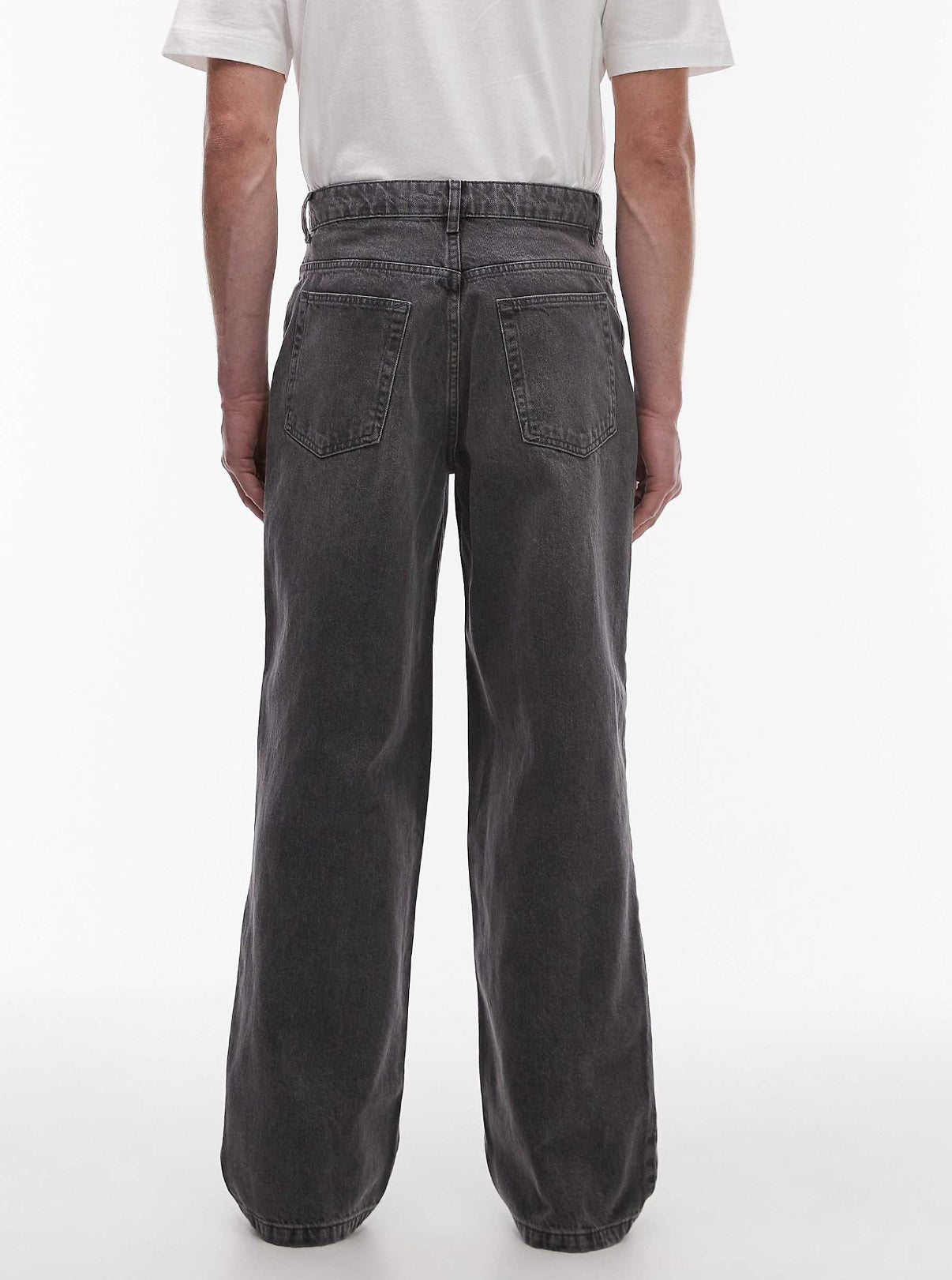 Topman baggy jeans in washed black