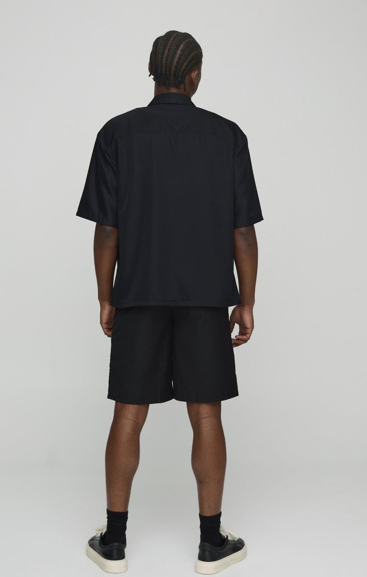 Oversized Zip Through Soft Twill Homme Graphic Shirt