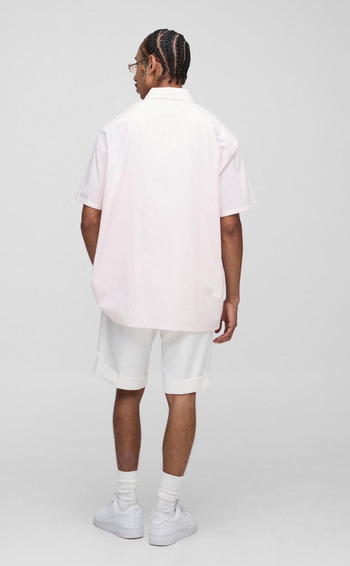 BoohooMAN Oversized Stripe Man Embroidered Short Sleeve Shirt