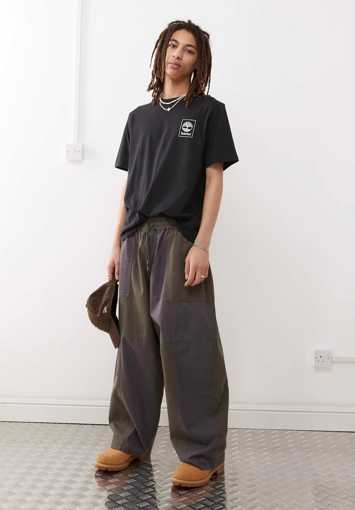 Timberland box chest logo t-shirt in black