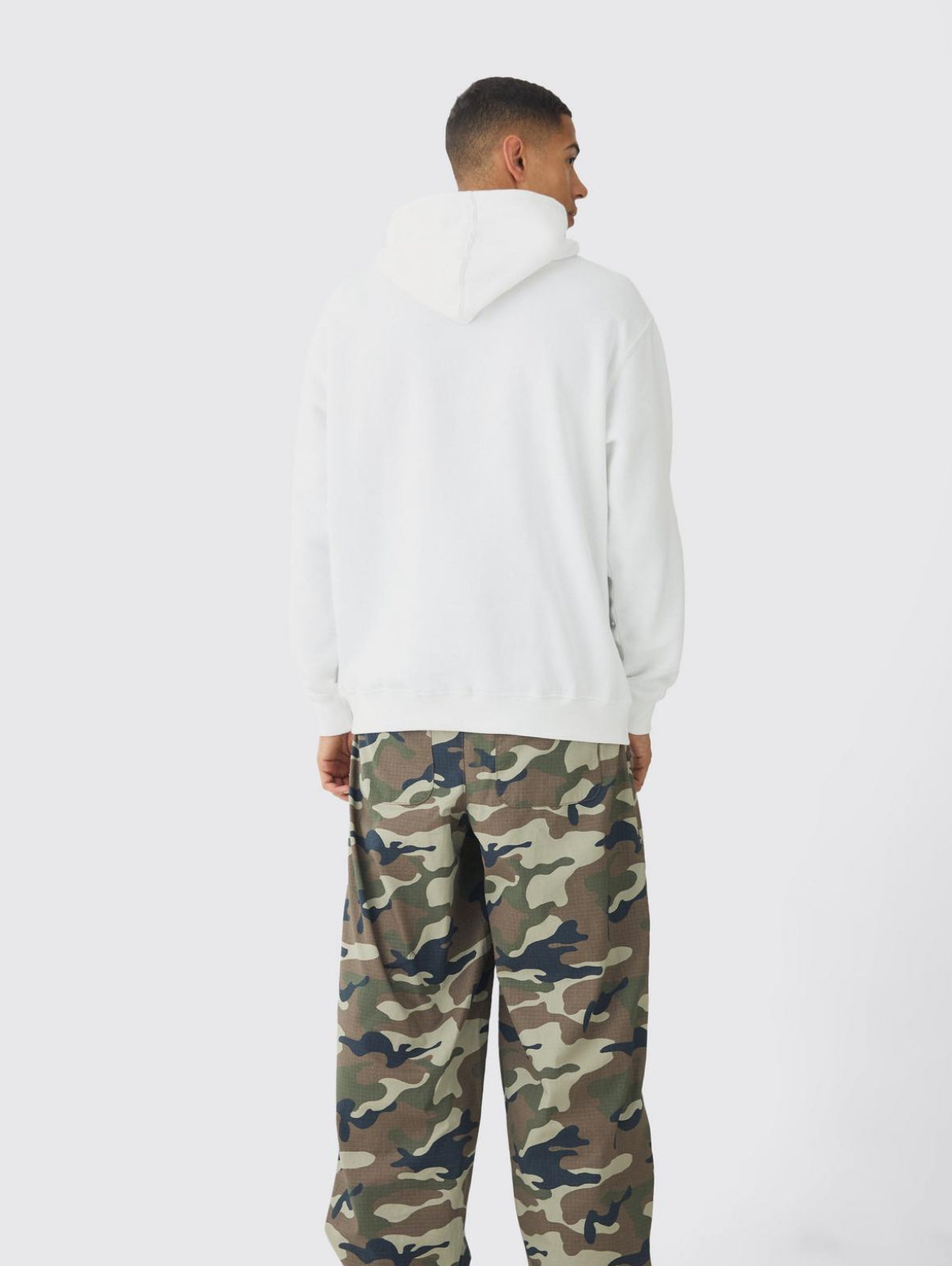 BoohooMAN OVERSIZED OFFICIAL PRINT HOODIE