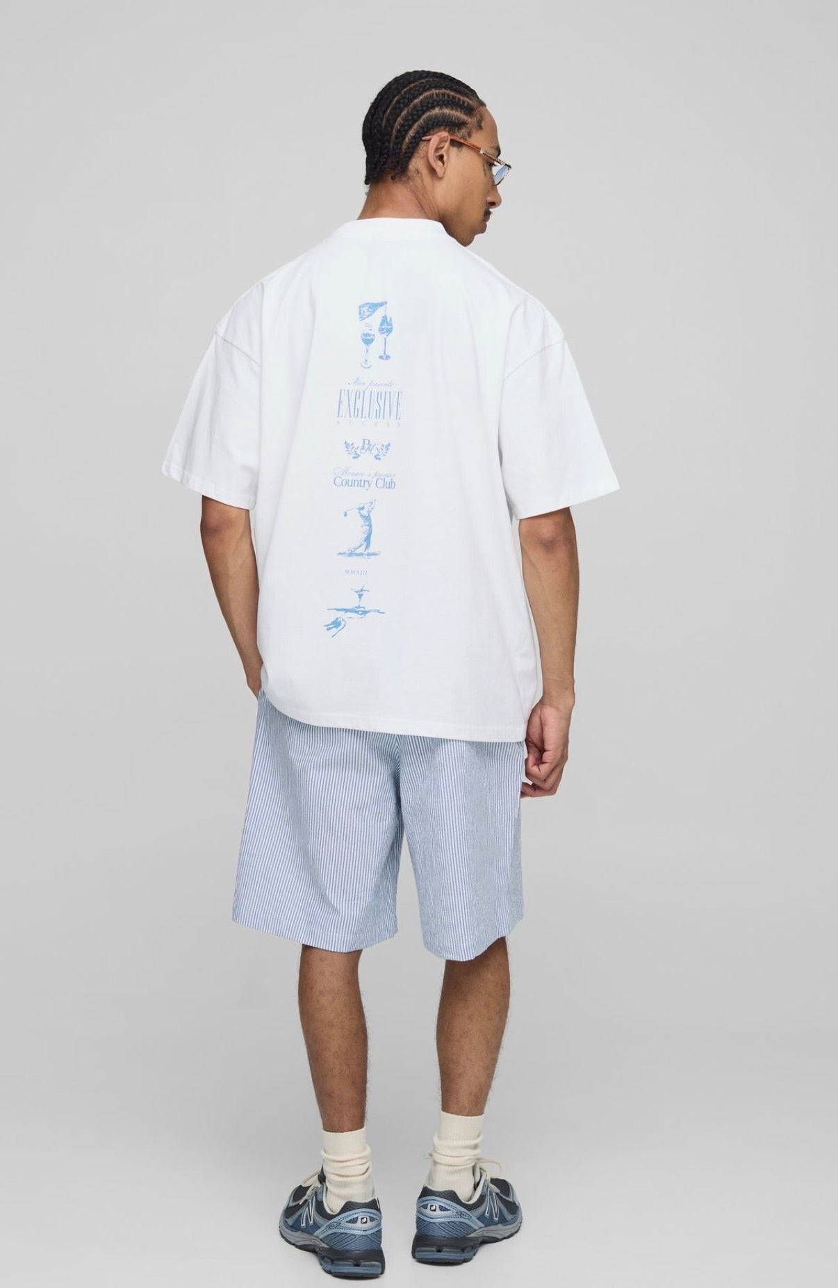 BoohooMAN White Oversized Monaco Country Club T-Shirt