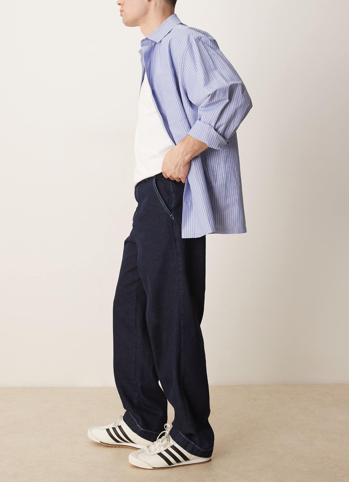 ASOS DESIGN baggy workpant jeans in raw was