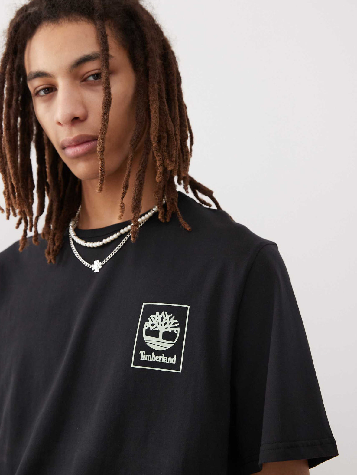 Timberland box chest logo t-shirt in black