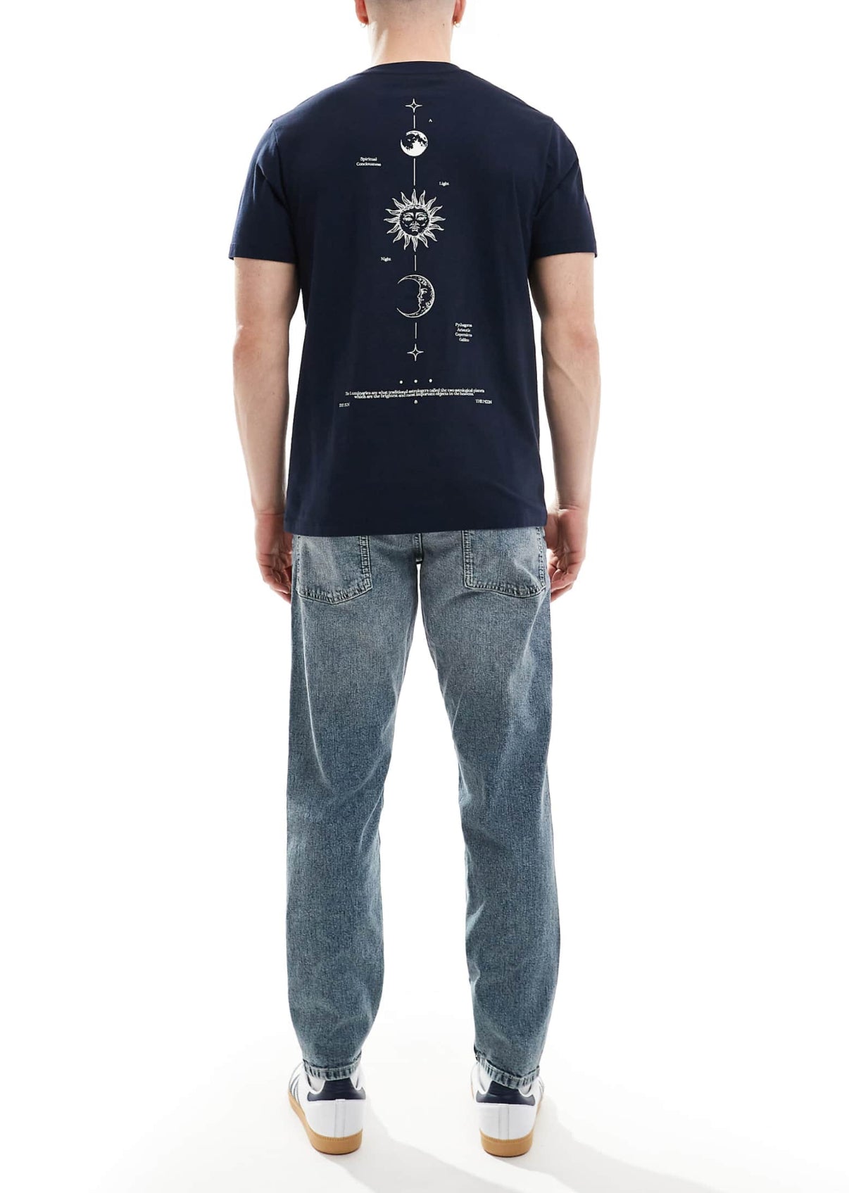 ASOS DESIGN tapered jeans in light wash blue