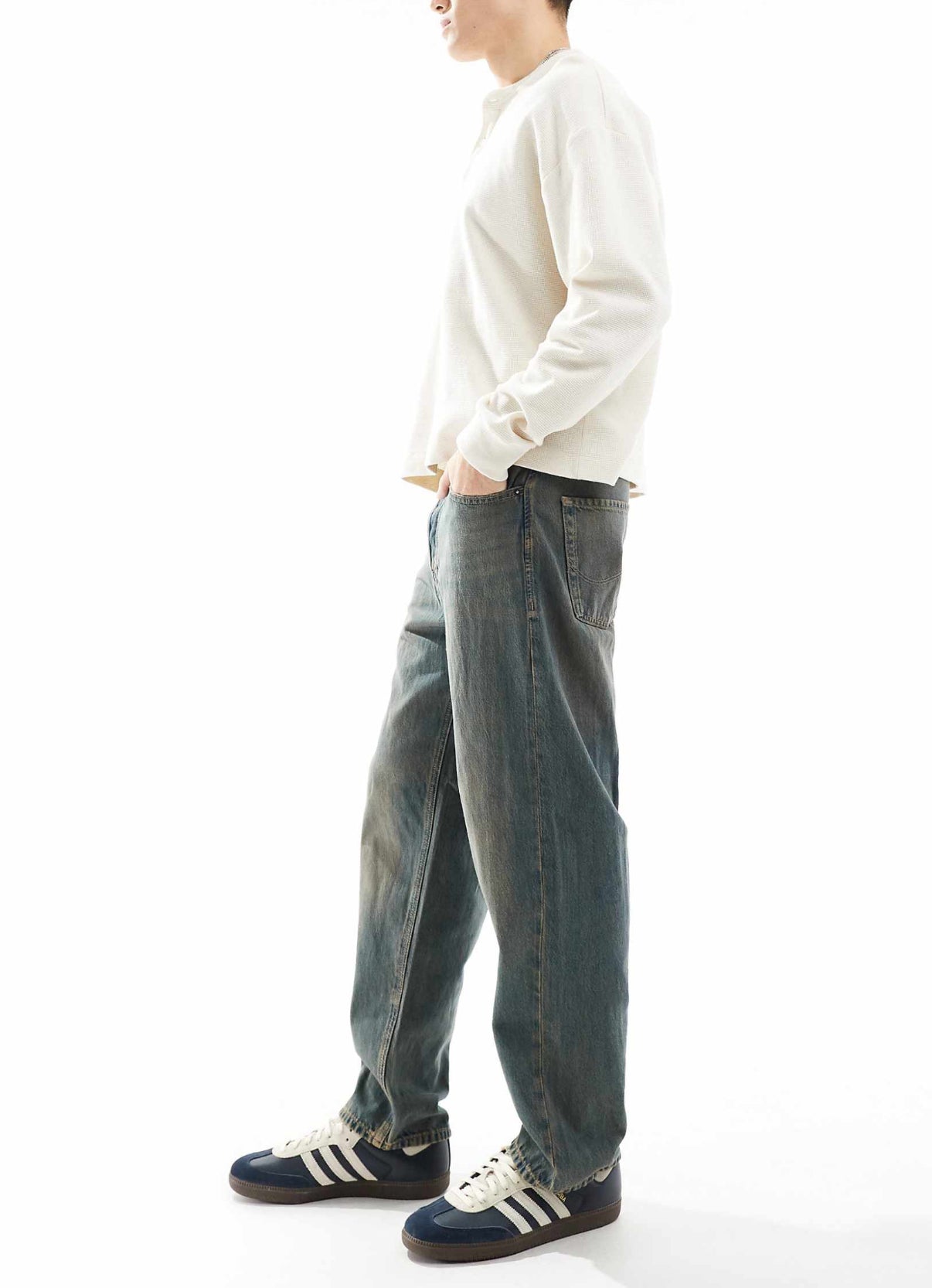Jack & Jones Eddie loose jeans in brown tint wash