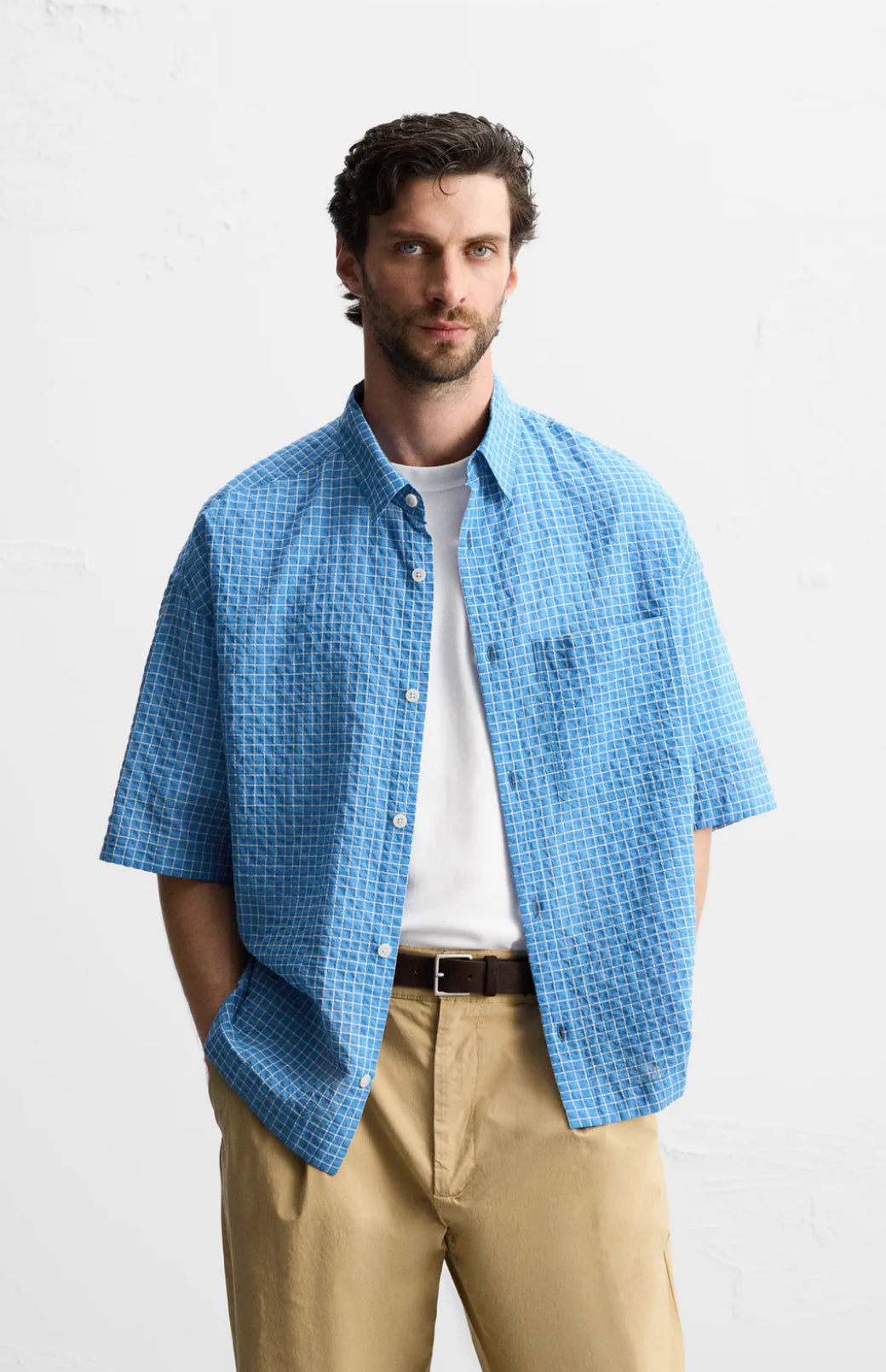 Zara Textured check shirt