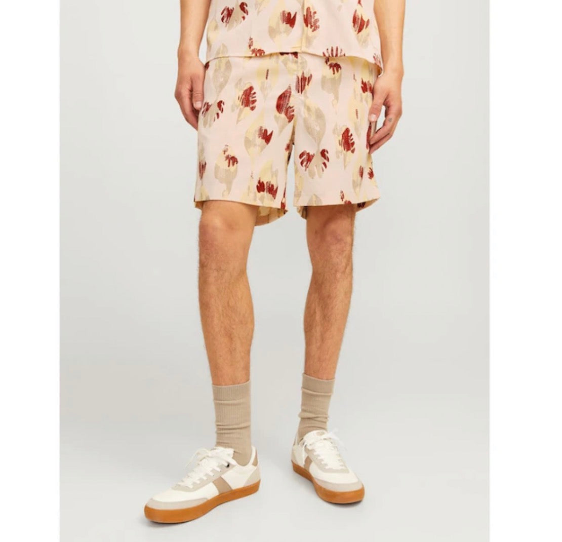 Jack and Jones Fleece Jogger Shorts in moonbeam