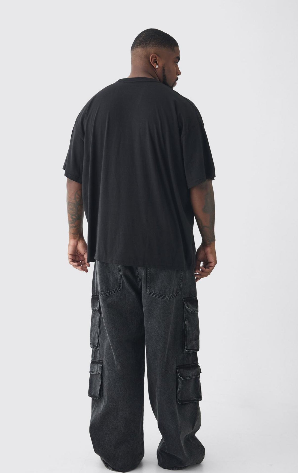 BoohooMAN Plus Oversized Wu-Tang Large Scale License Print T-Shirt