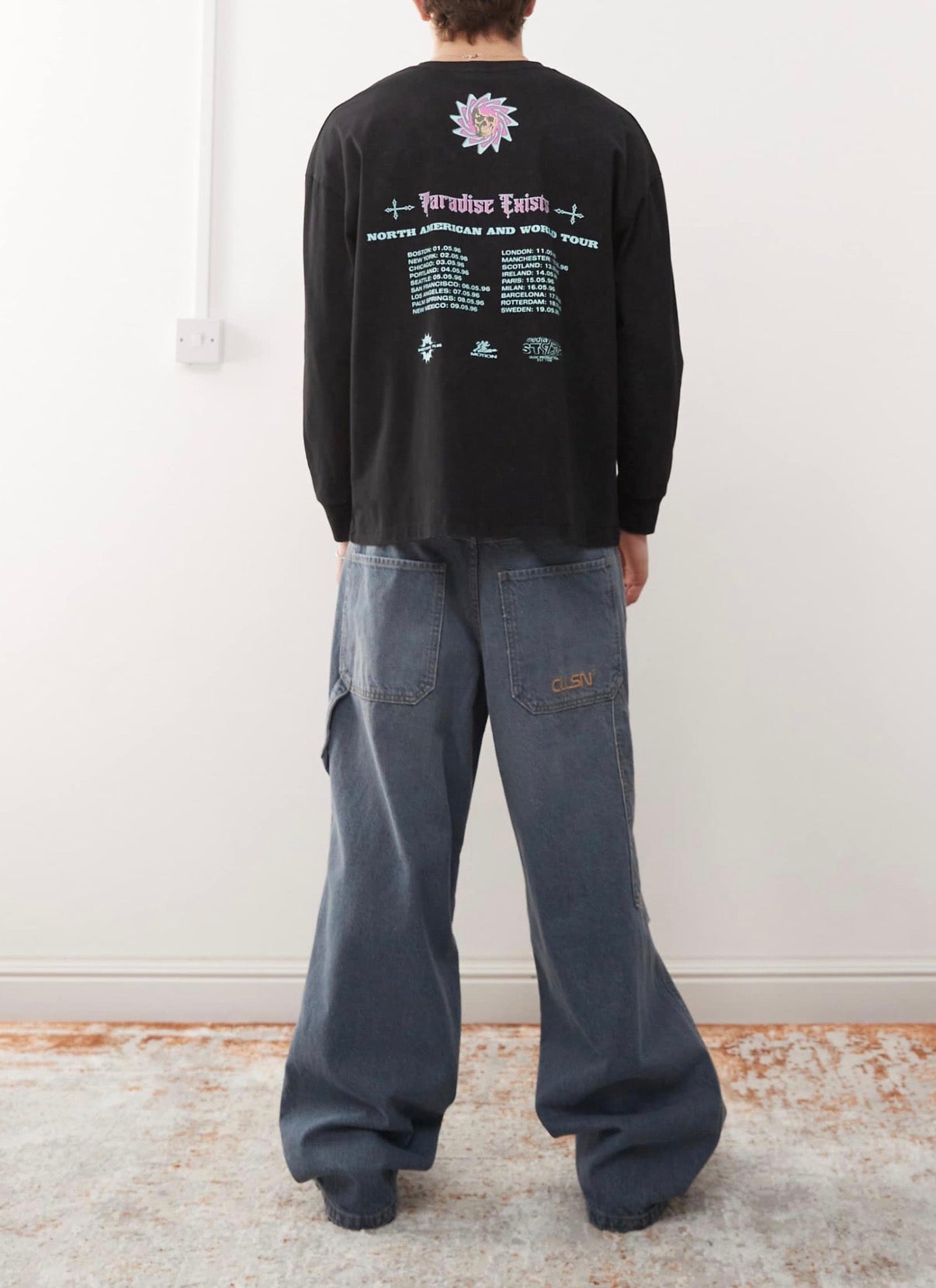 COLLUSION X006 barrel skate jeans in smokey wash - GREY