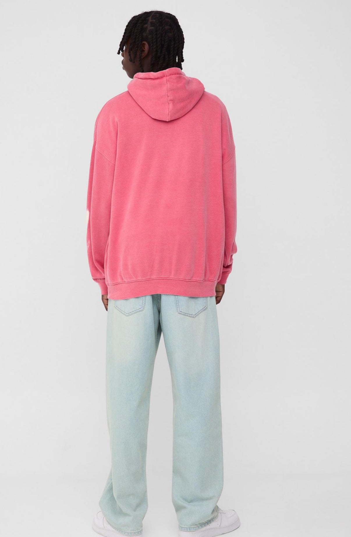 BoohooMAN OVERSIZED WASHED GRAFFITI GRAPHIC HOODIE