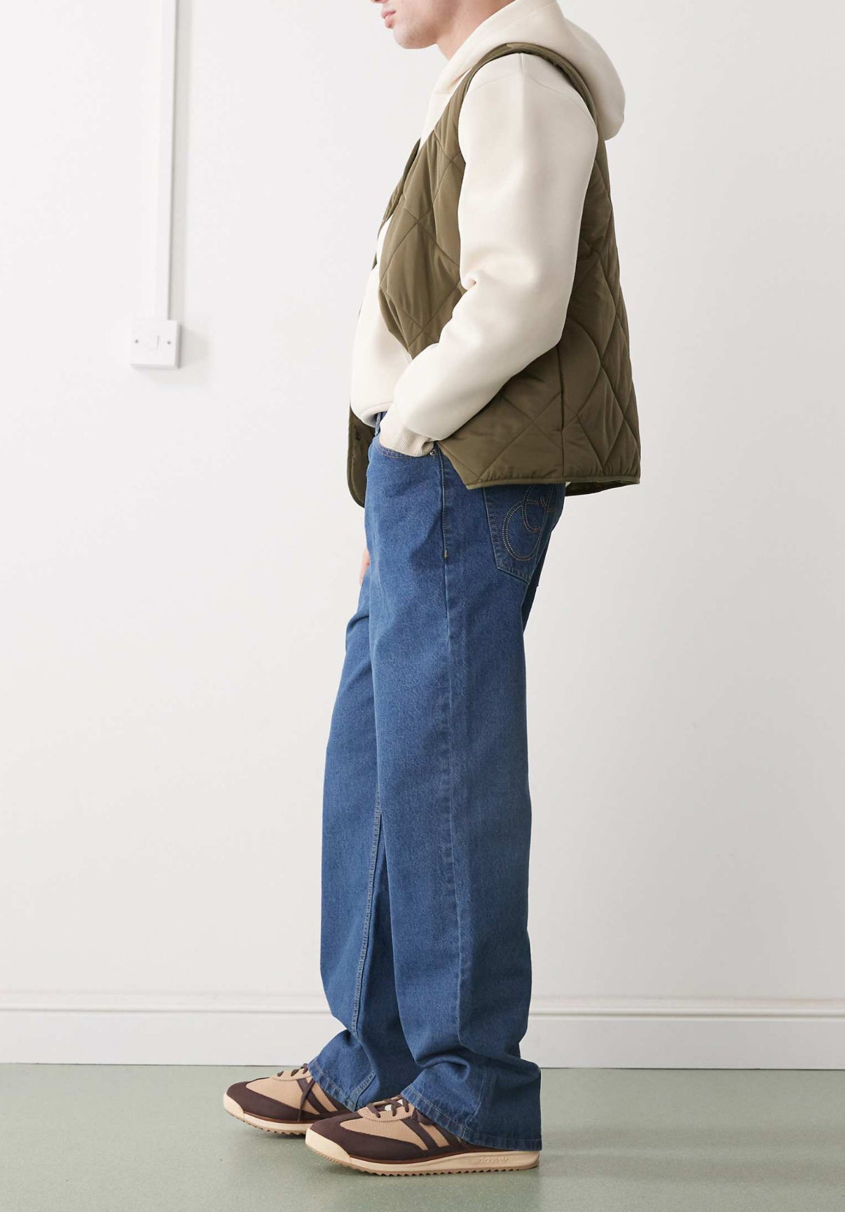 Prohibited soho baggy jeans in dirty blue