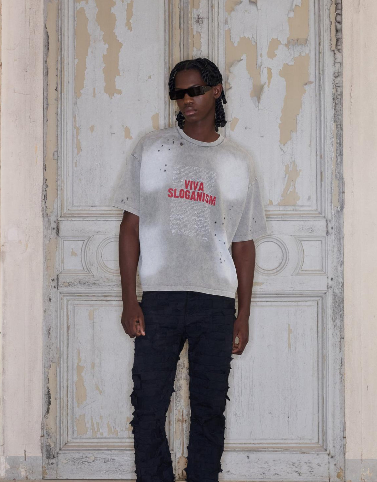BoohooMAN PREMIUM OVERSIZED BOXY WASHED AND PRINTED T-SHIRT