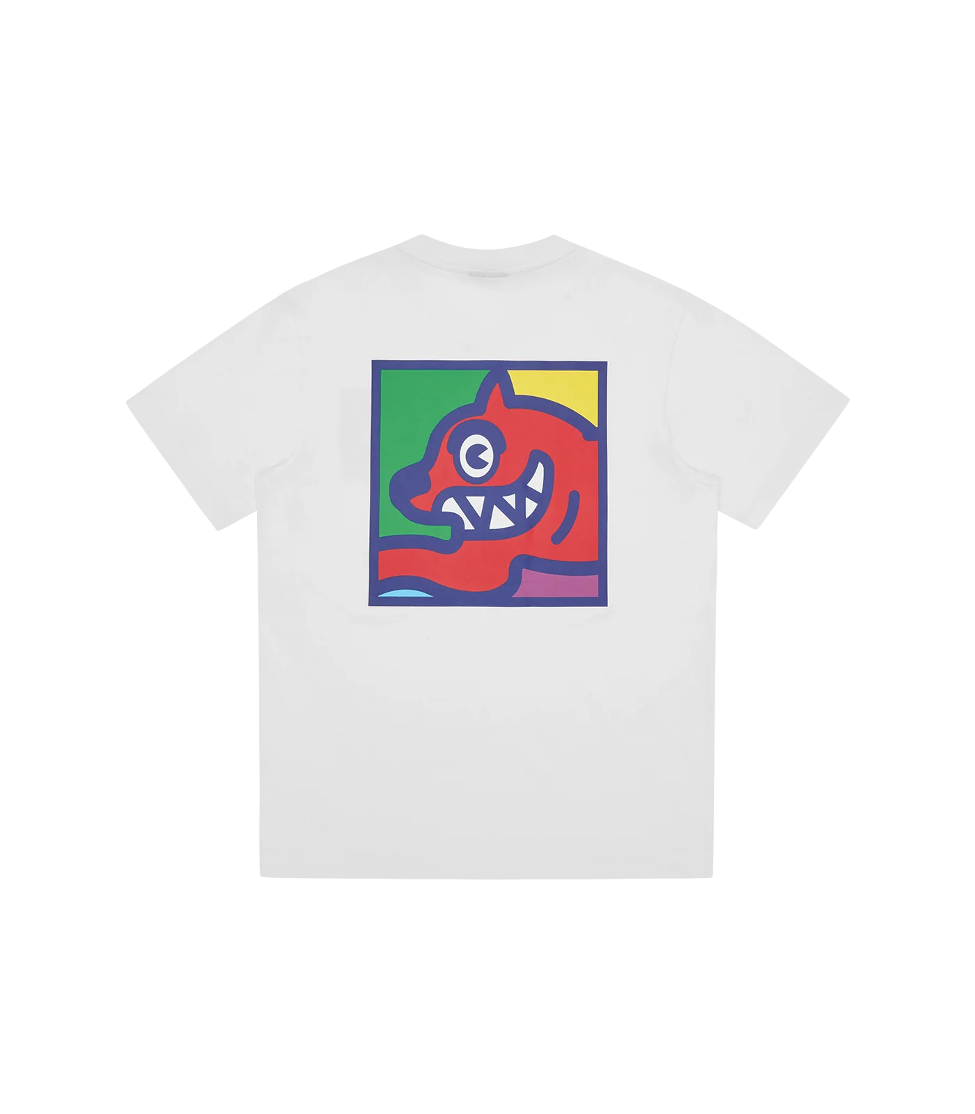 ICE CREAM POP ART RUNNING DOG T-SHIRT - WHITE