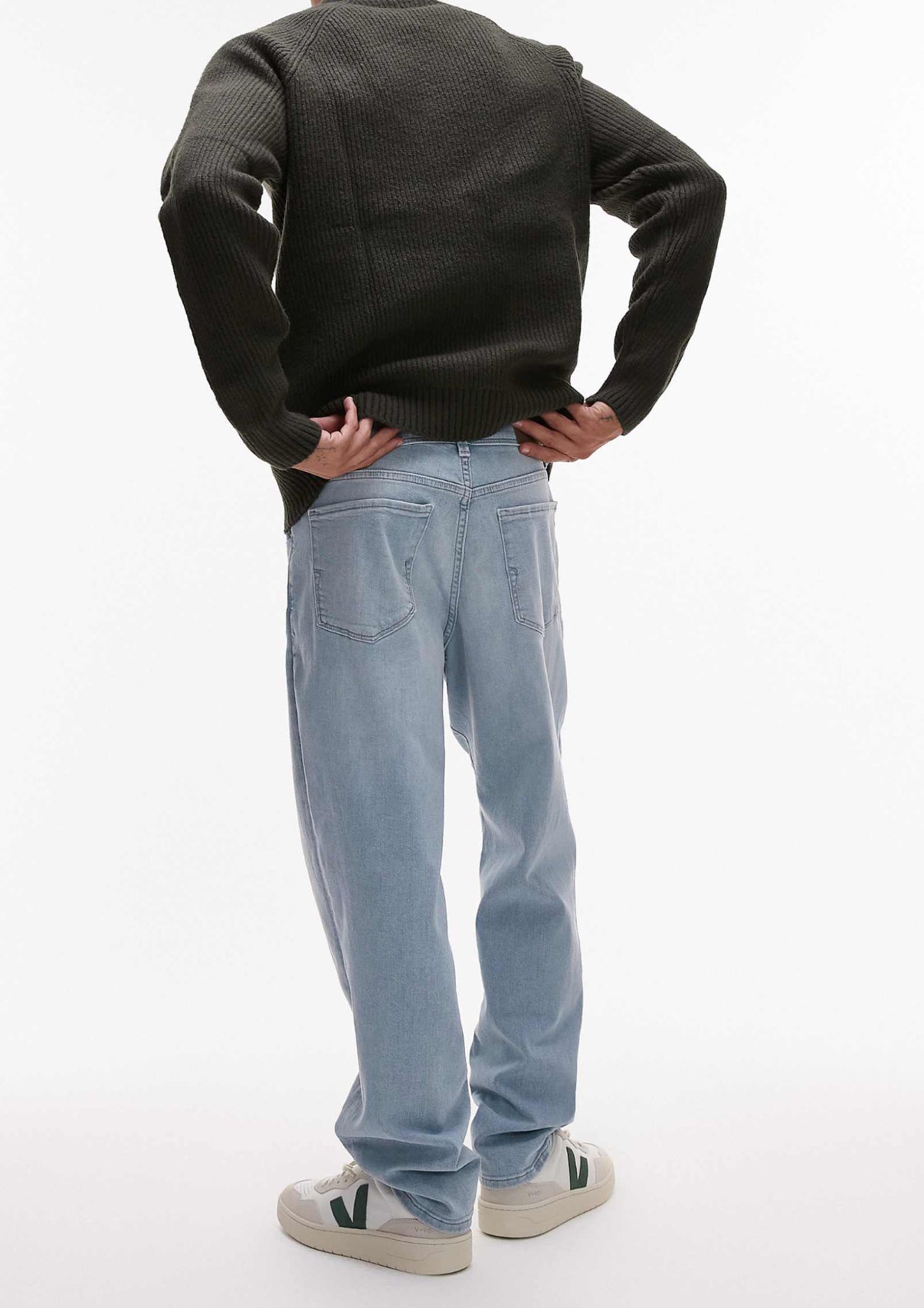 Selected Homme Toby slim tapered jeans in light blue