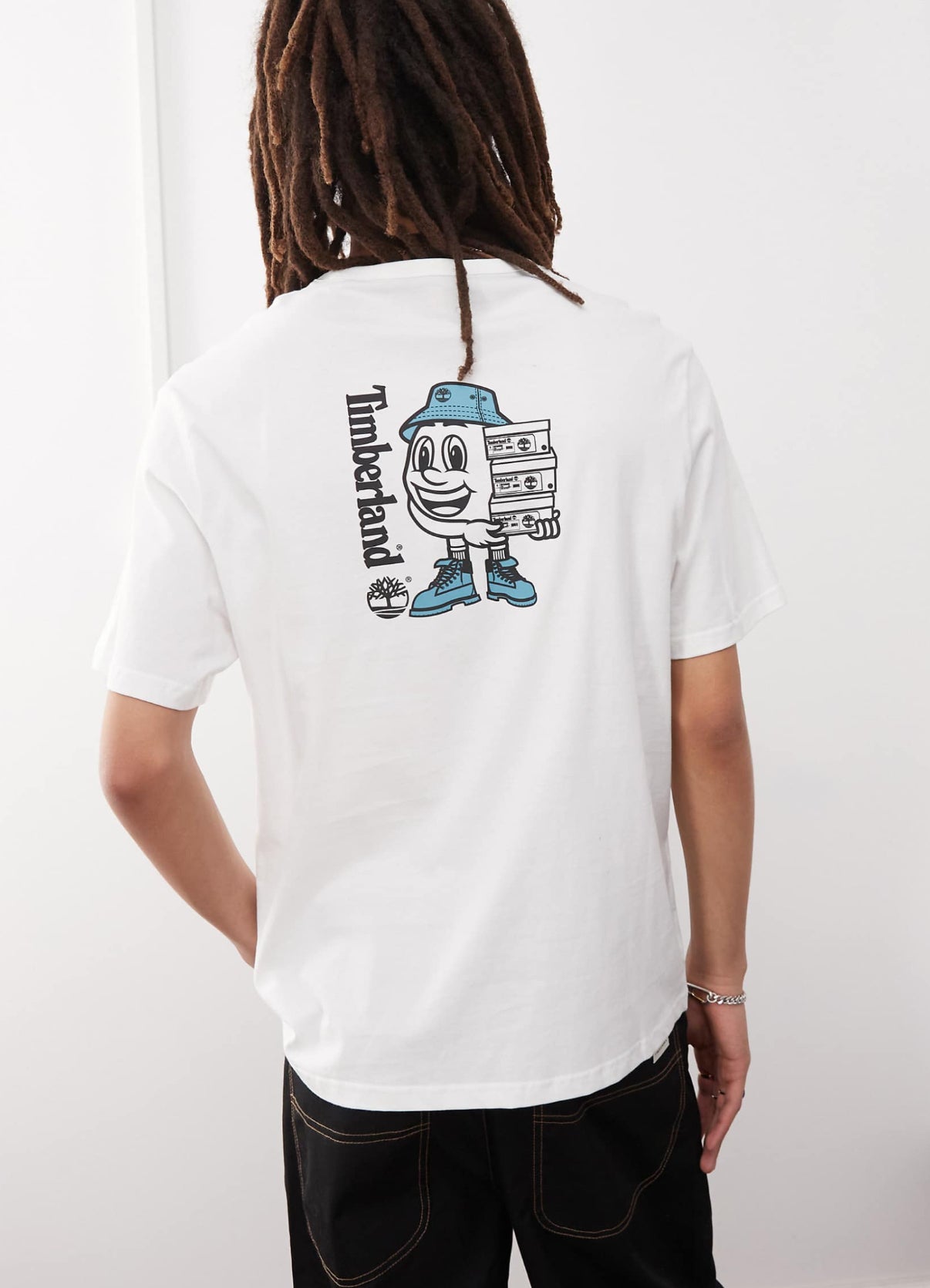 Timberland shoebox backprint logo t-shirt in white