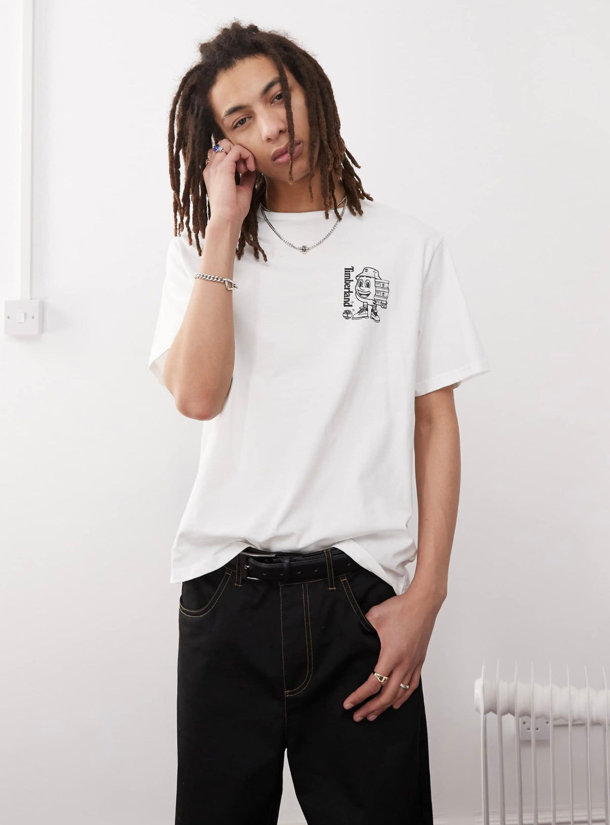 Timberland shoebox backprint logo t-shirt in white