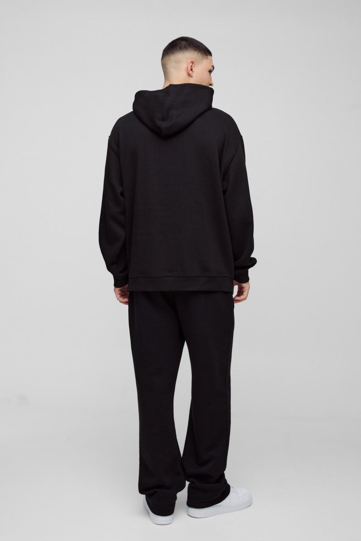 BoohooMAN OVERSIZED GOTHIC MOTO HOODIE