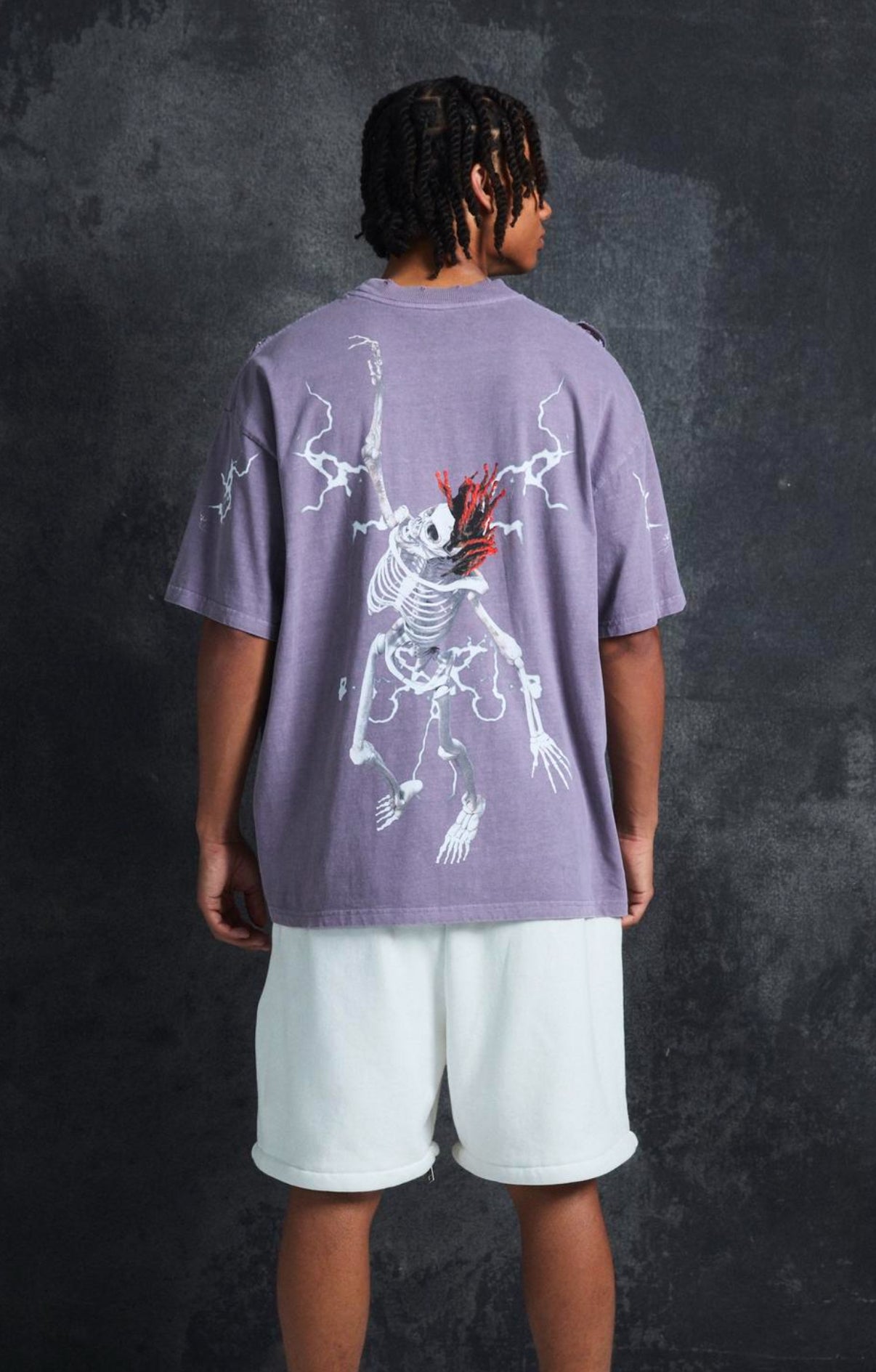 Trippie Redd Oversized Extended Neck Heavyweight Washed Graphic T-Shirt