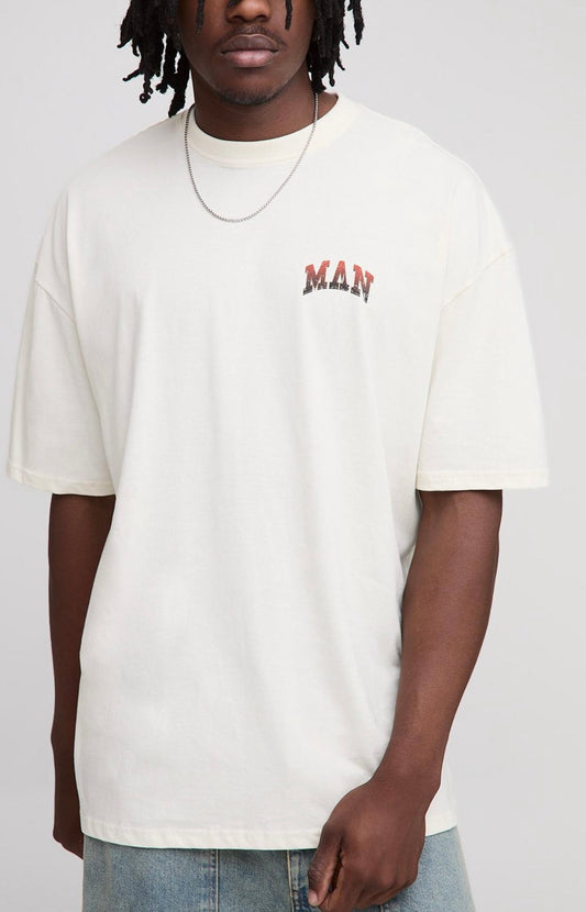BoohooMAN Tall Oversized Man Western Graphic T-Shirt