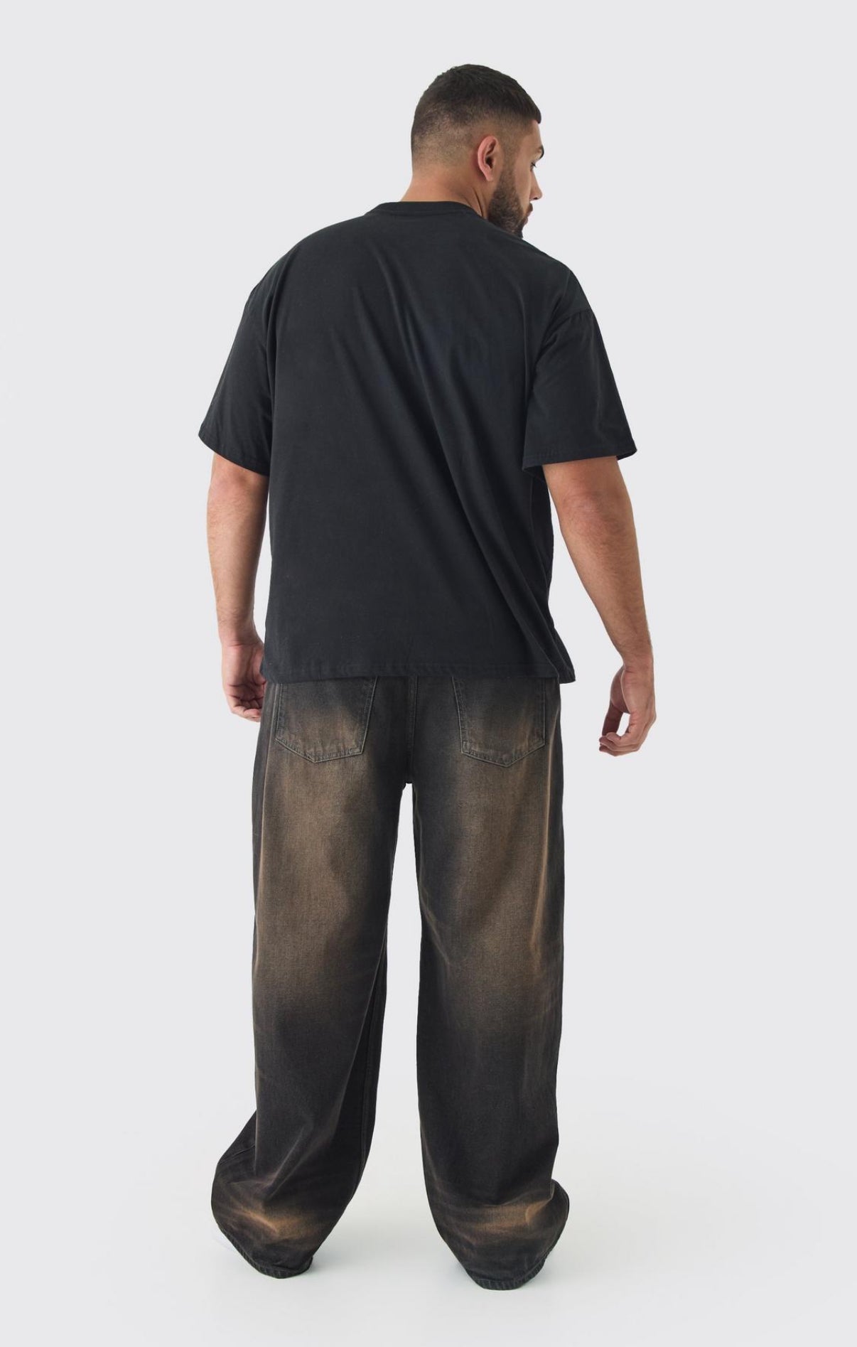 BoohooMAN Plus Oversized Wu-Tang Over Seams License Print T-Shirt