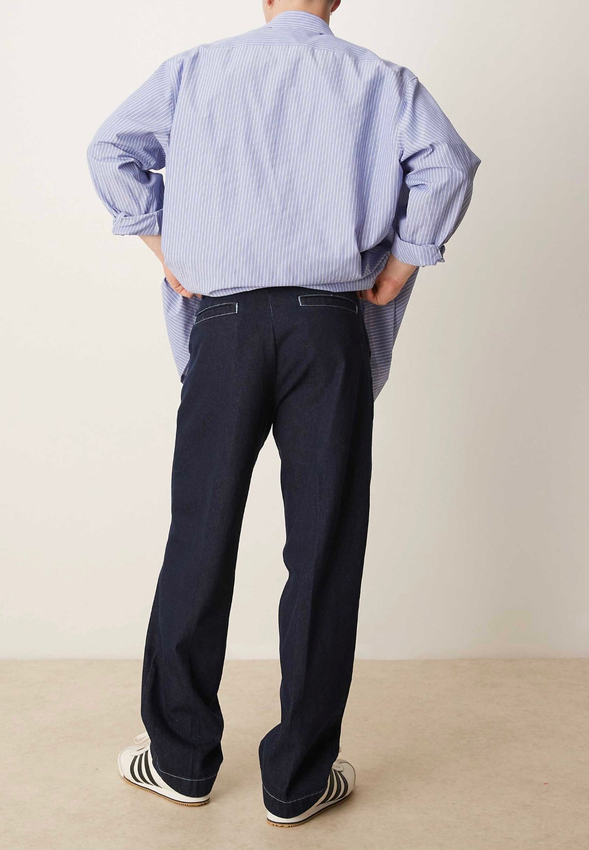 ASOS DESIGN baggy workpant jeans in raw was