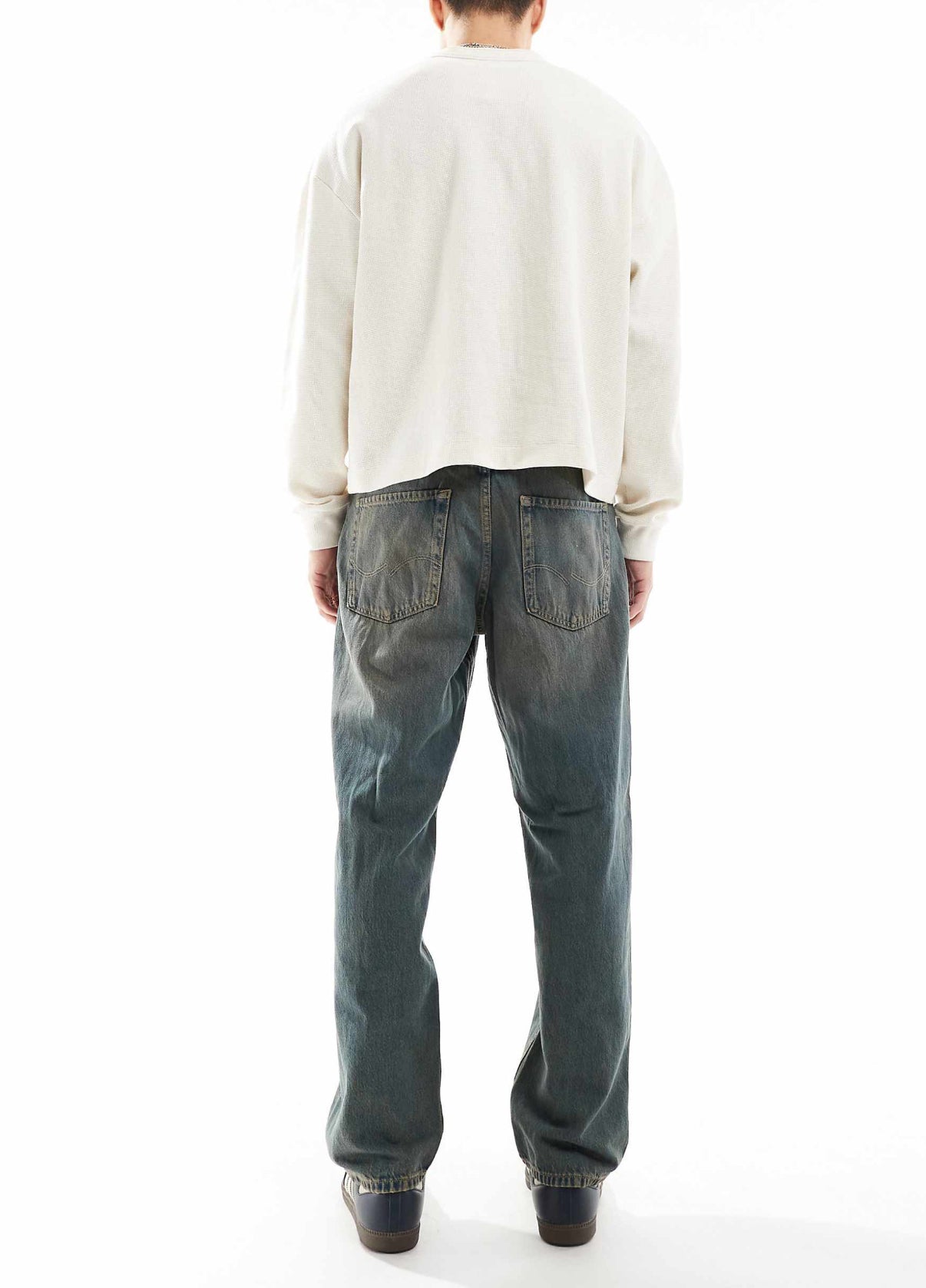 Jack & Jones Eddie loose jeans in brown tint wash