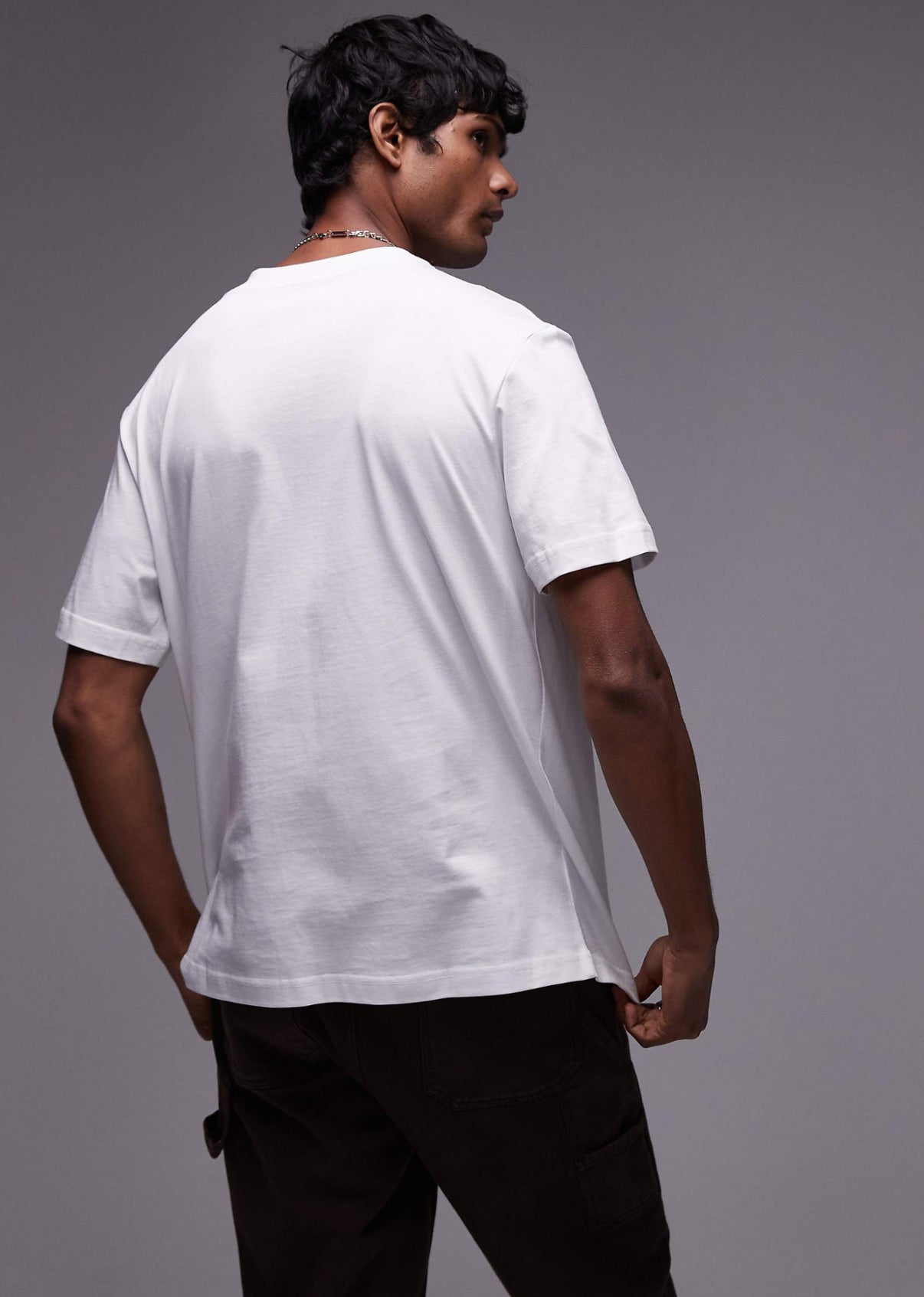 Calvin Klein Jeans box chest logo t-shirt in white