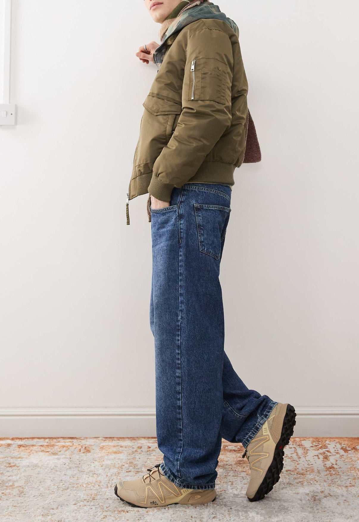 Reclaimed Vintage baggy dad jean in washed blue