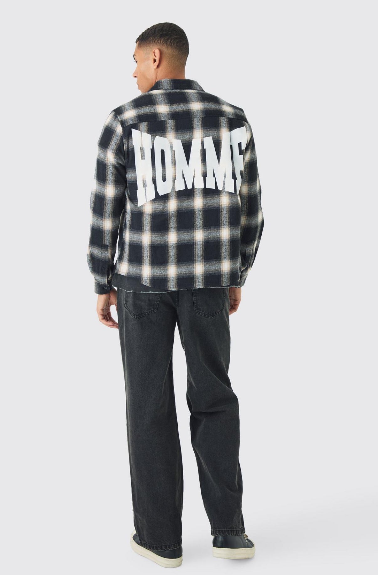 BoohooMAN Relaxed Rigid Double Waistband Denim Jeans