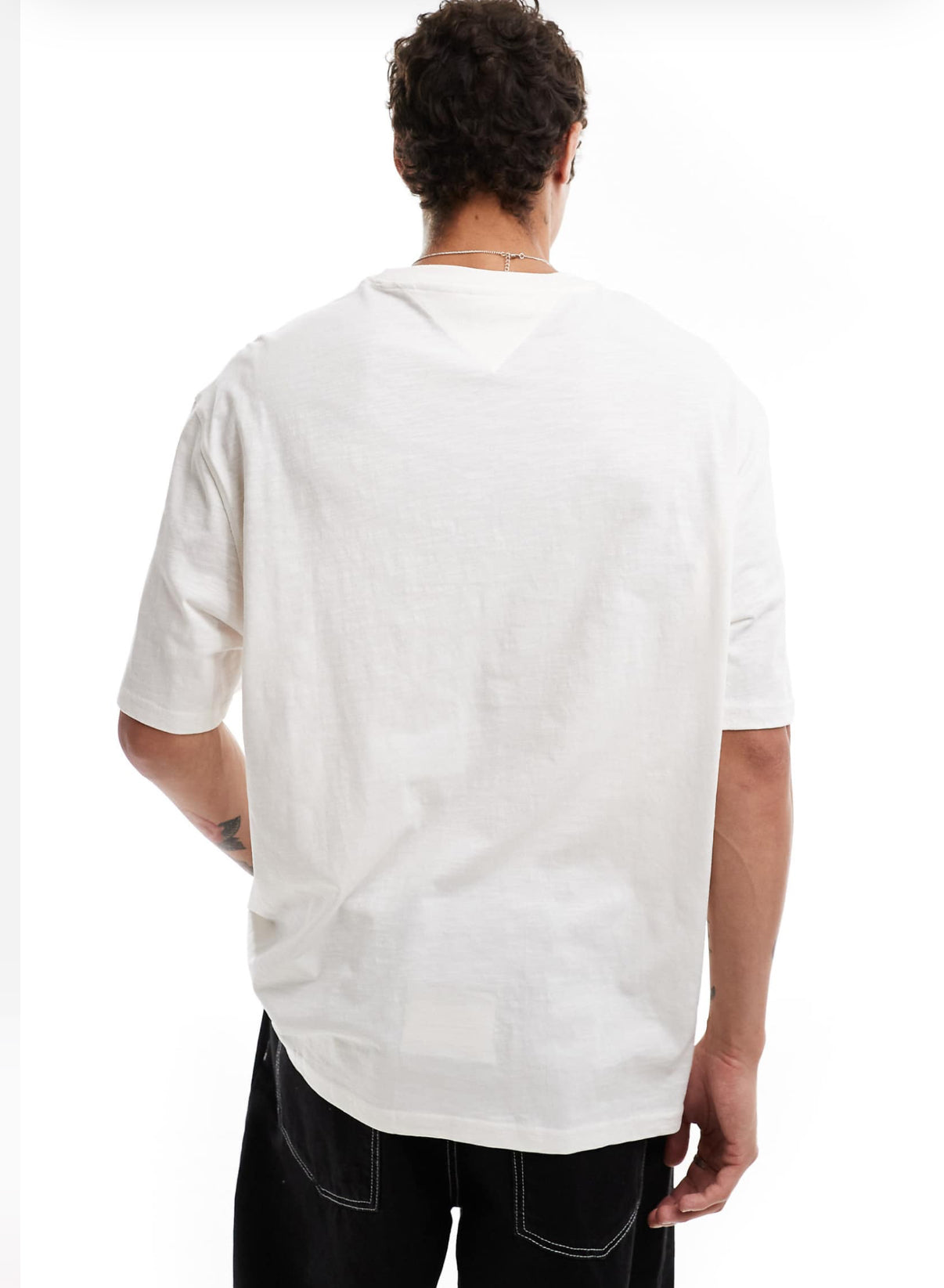 Tommy Jeans retro varsity logo t-shirt in white