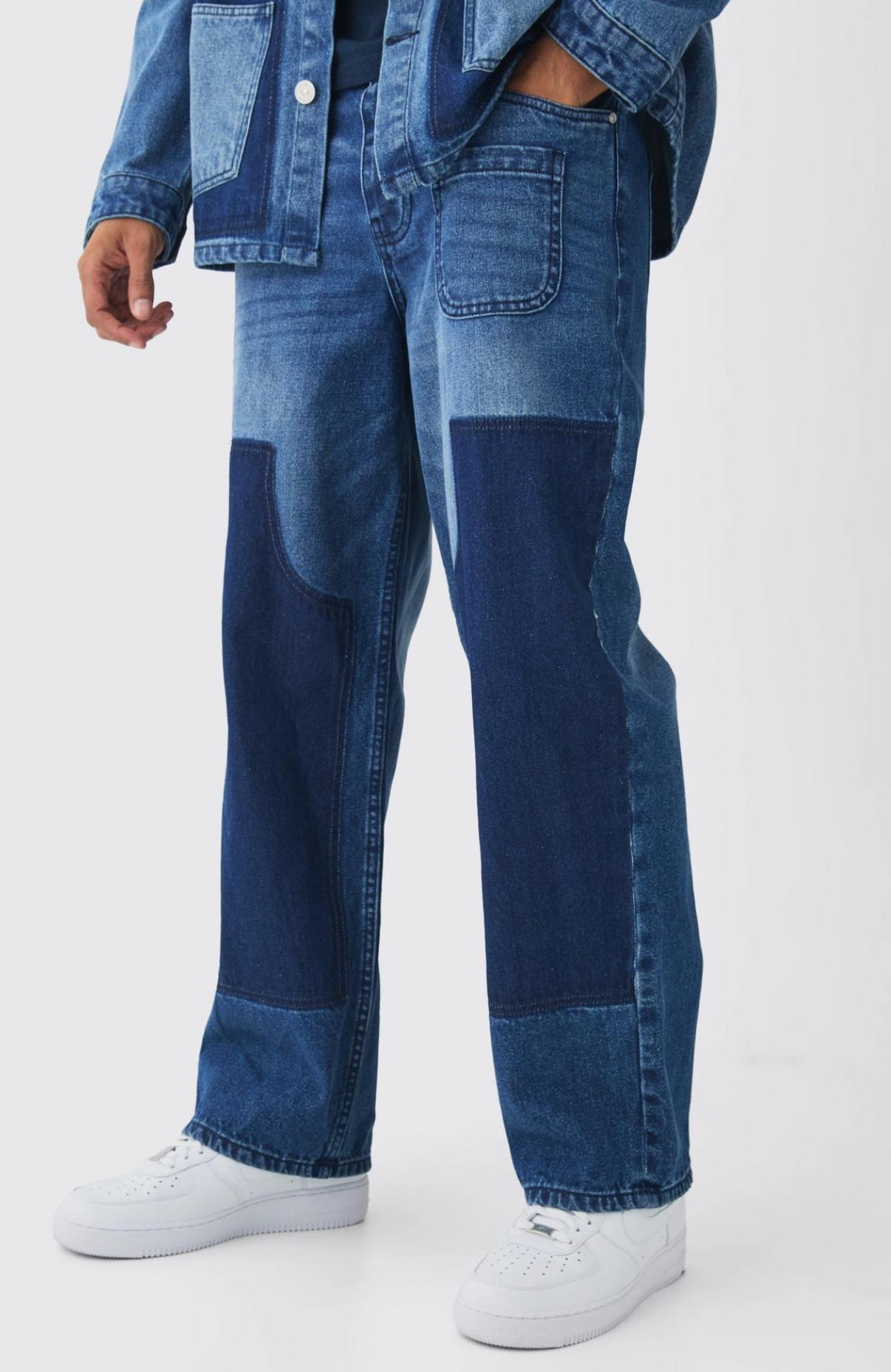 BoohooMAN Rigid Baggy Carpenter Dyed Jeans