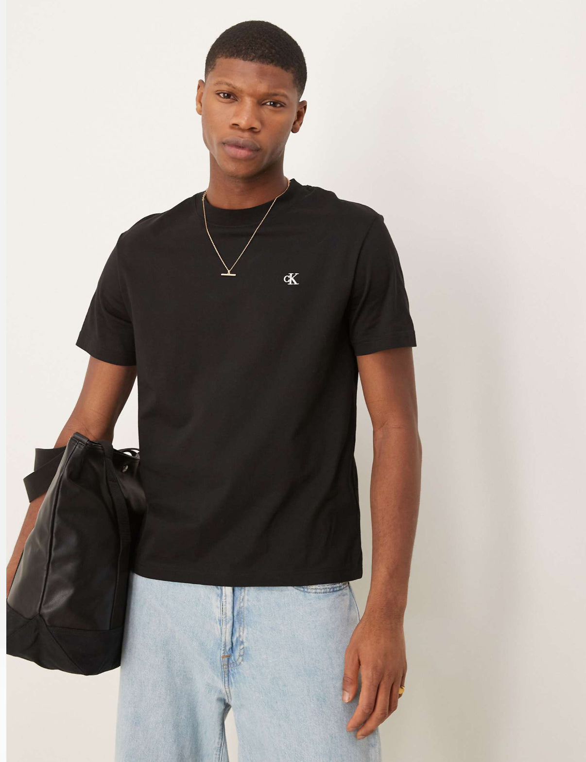 Calvin Klein Jeans logo back print t-shirt in black