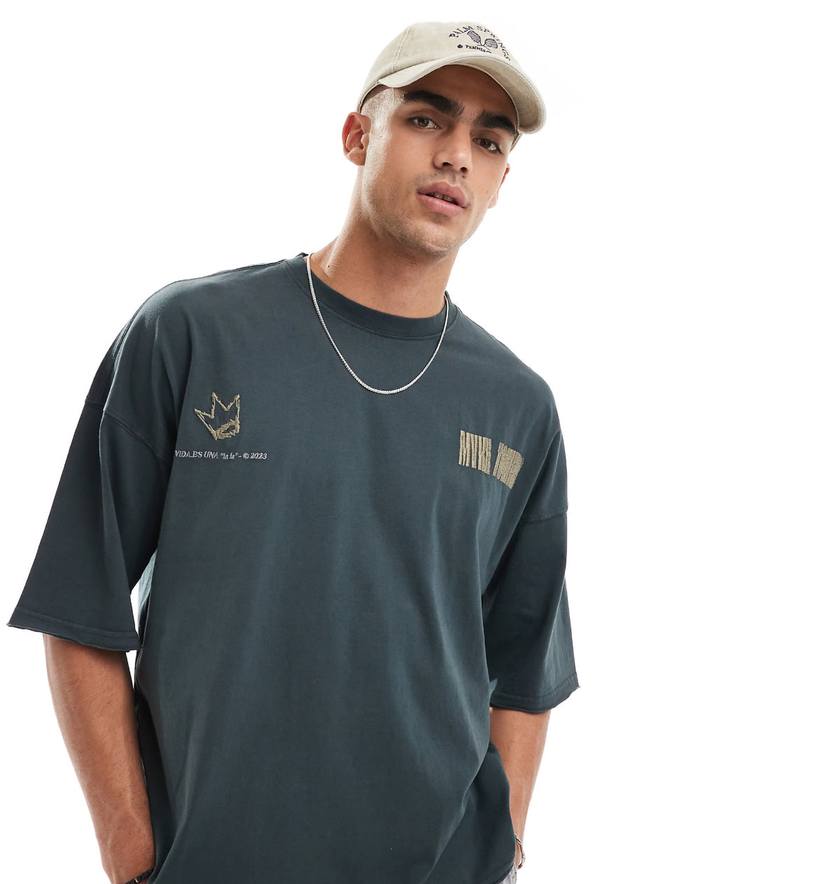 Pull&Bear Myke Towers back printed t-shirt in black