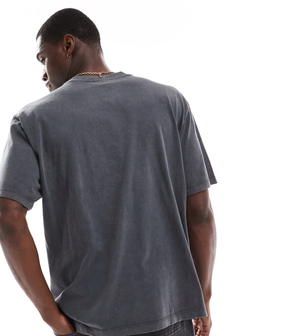Pull&Bear STWD cherry printed t-shirt in charcoal
