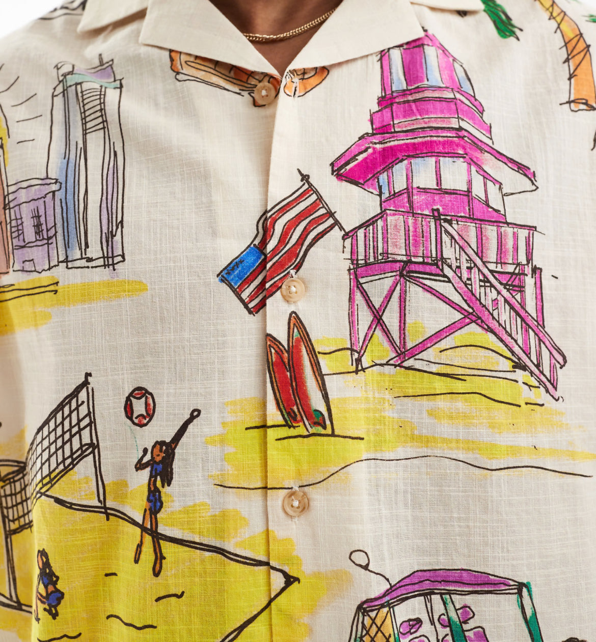 ASOS DESIGN oversized revere shirt with holiday print