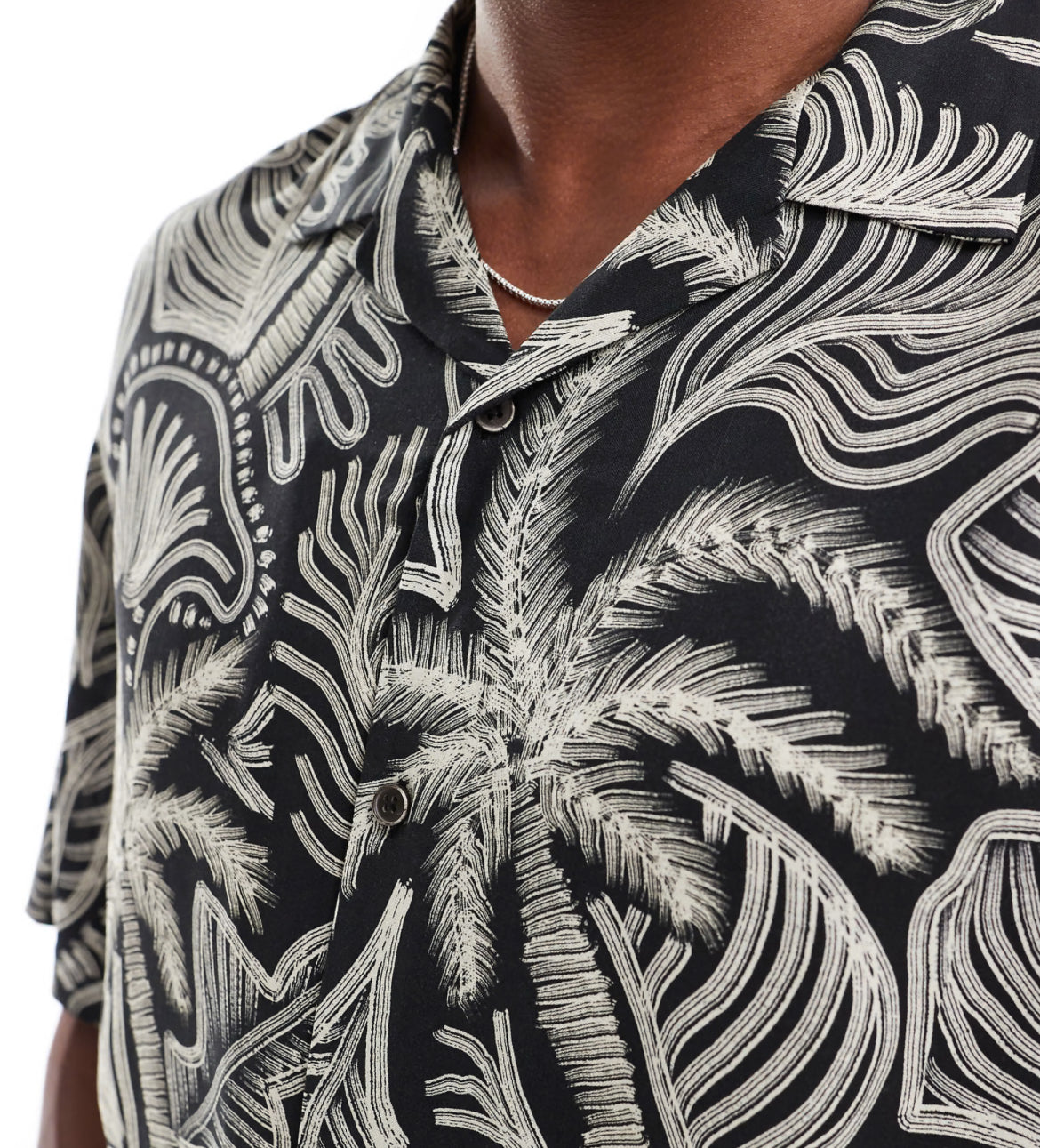 Pull&bear floral print shirt in white