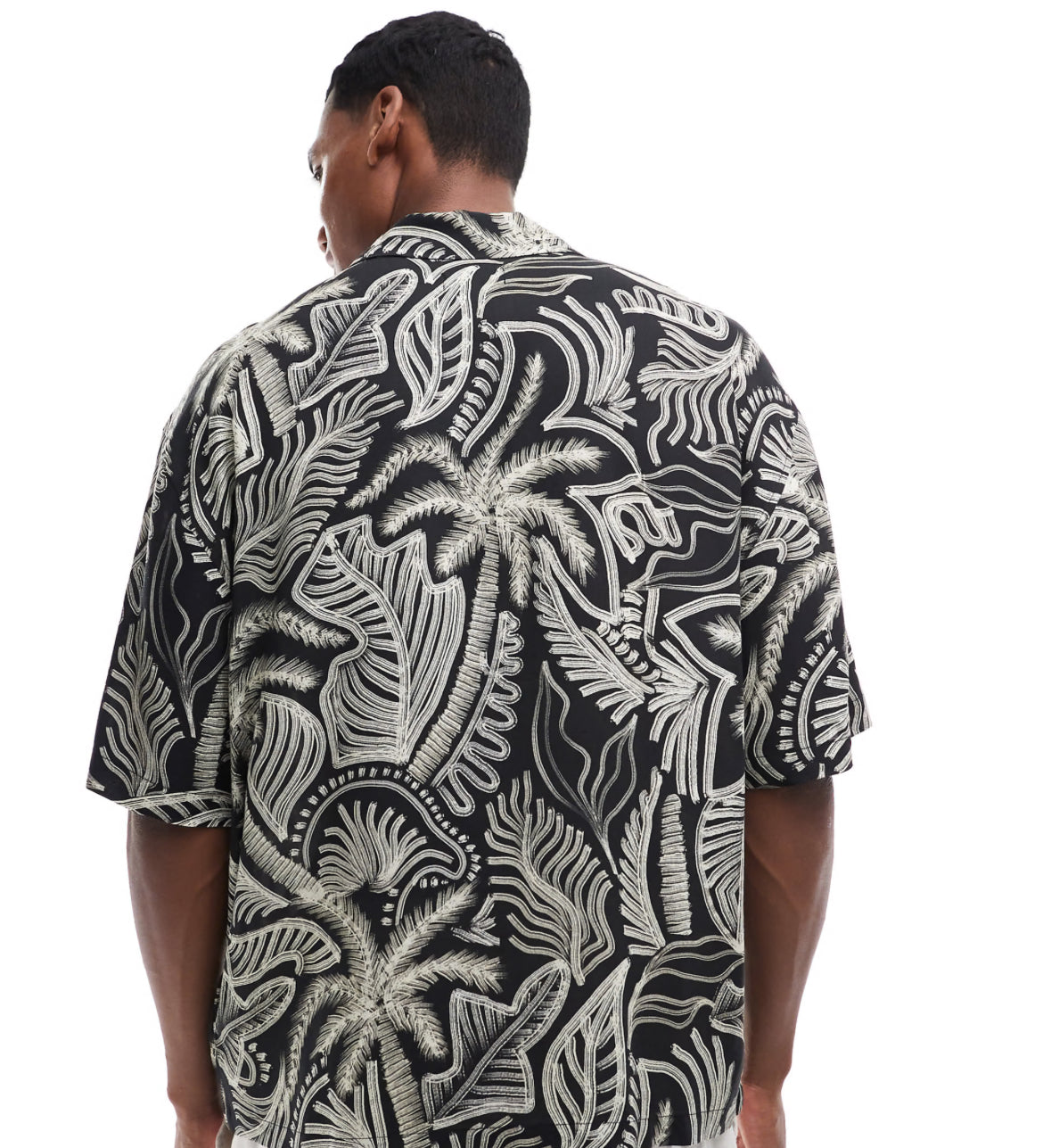 Pull&bear floral print shirt in white