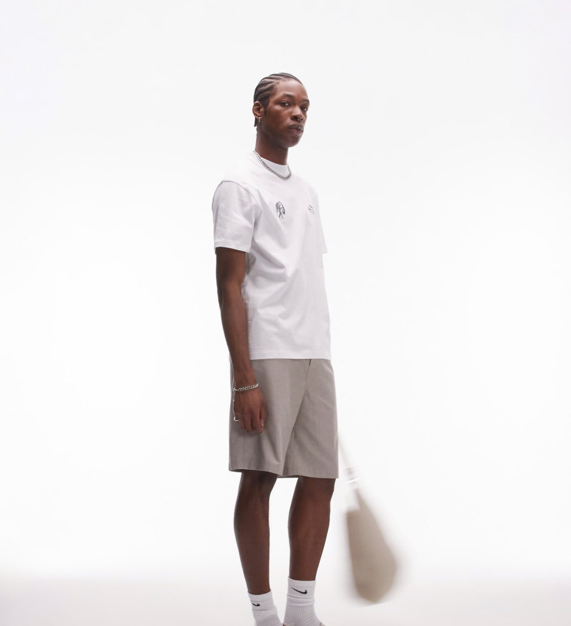 Topman oversized fit t-shirt with Hotel Cote D'Azur front and back print in white