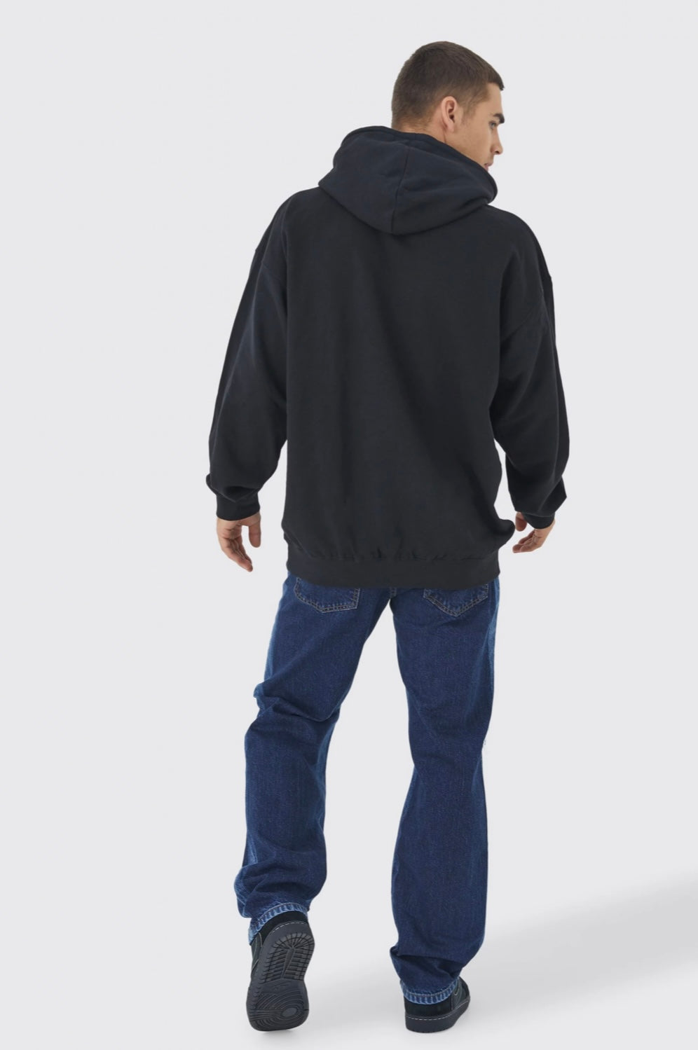 BoohooMan Relaxed Rigid Multi Rip Panelled Jean
