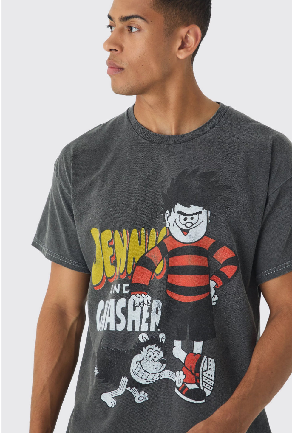 BoohooMan Dennis The Mennis Wash License Print T-shirt