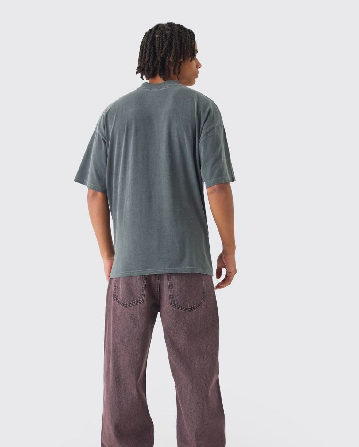 BoohooMan Oversized Washed All Star Eagle Print T-Shirt