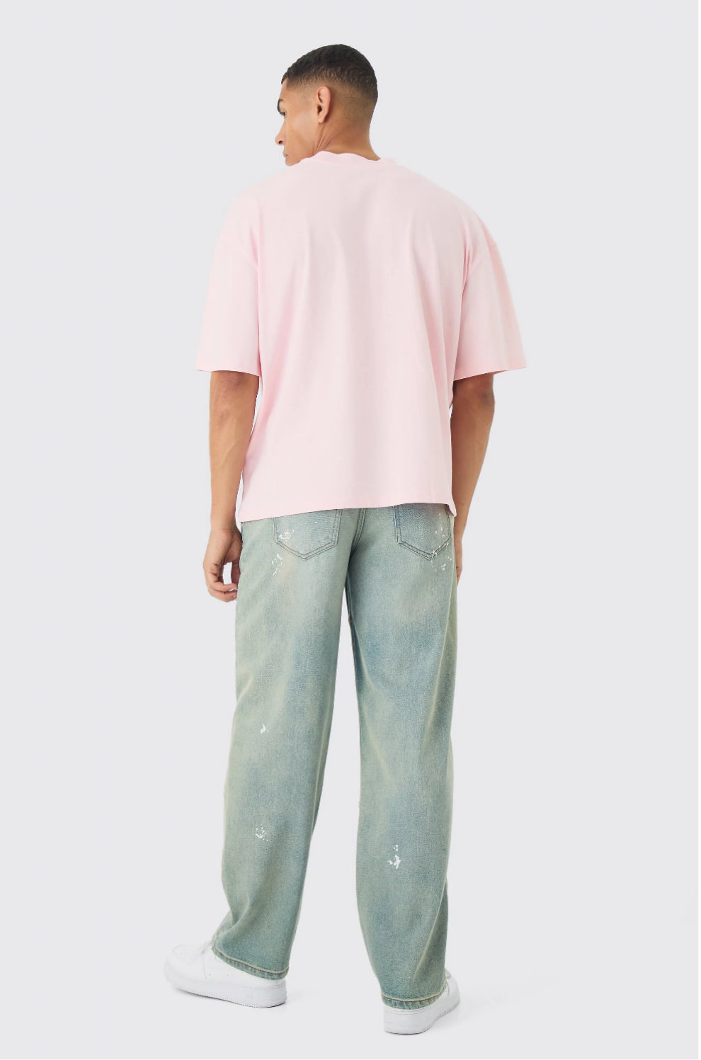 BoohooMan Oversized Boxy Distressed Heavyweight Renaissance Graphic T-shirt