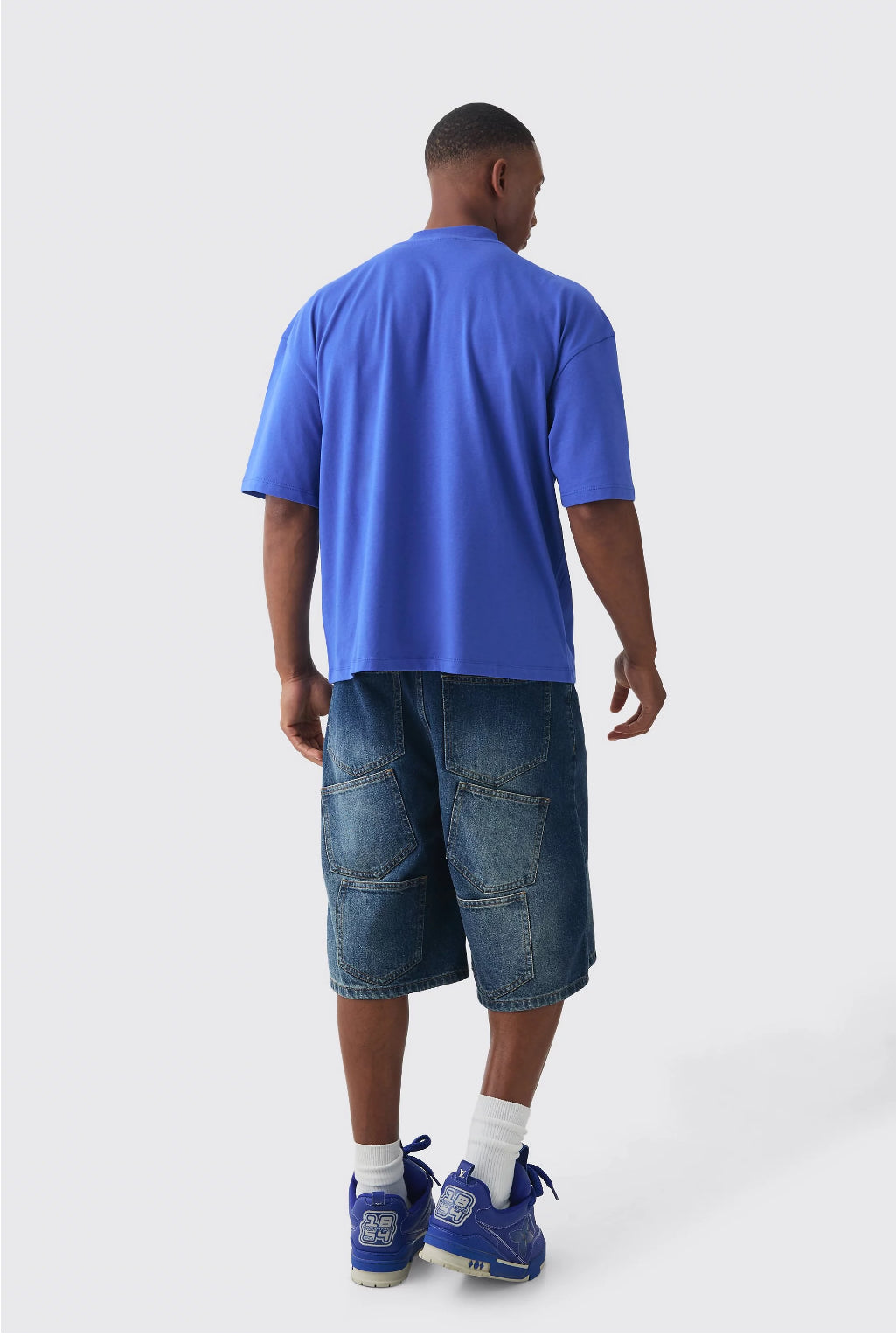 BoohooMan Oversized Boxy Extended Neck Homme Palm Tree T-shirt