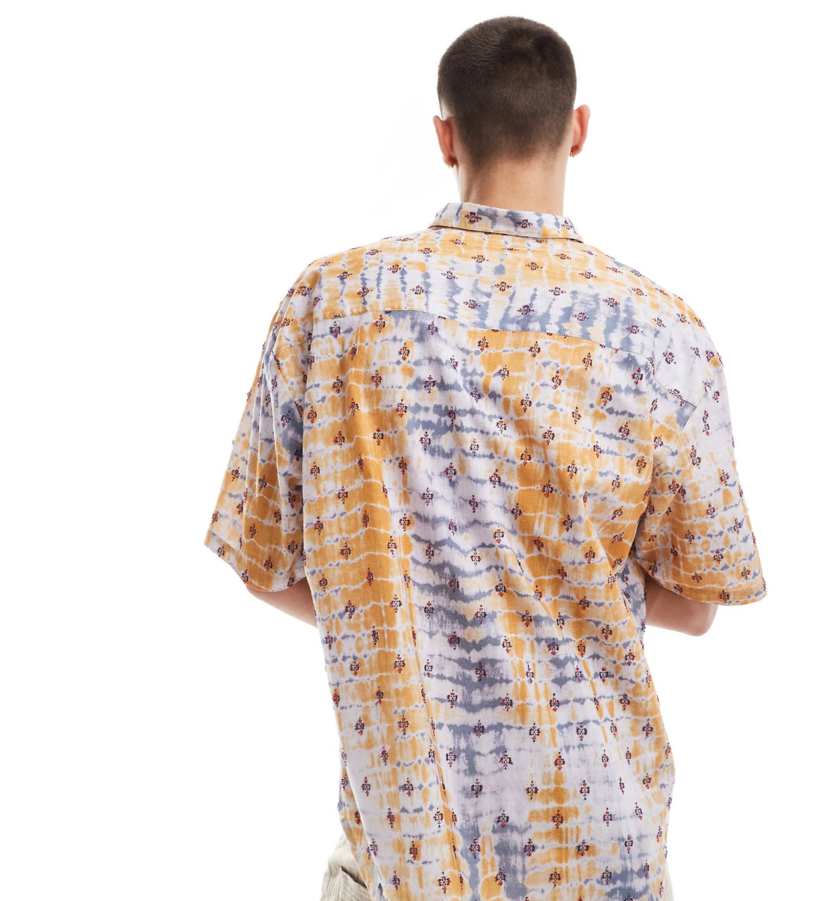 Reclaimed Vintage cropped boxy shirt in faded floral print