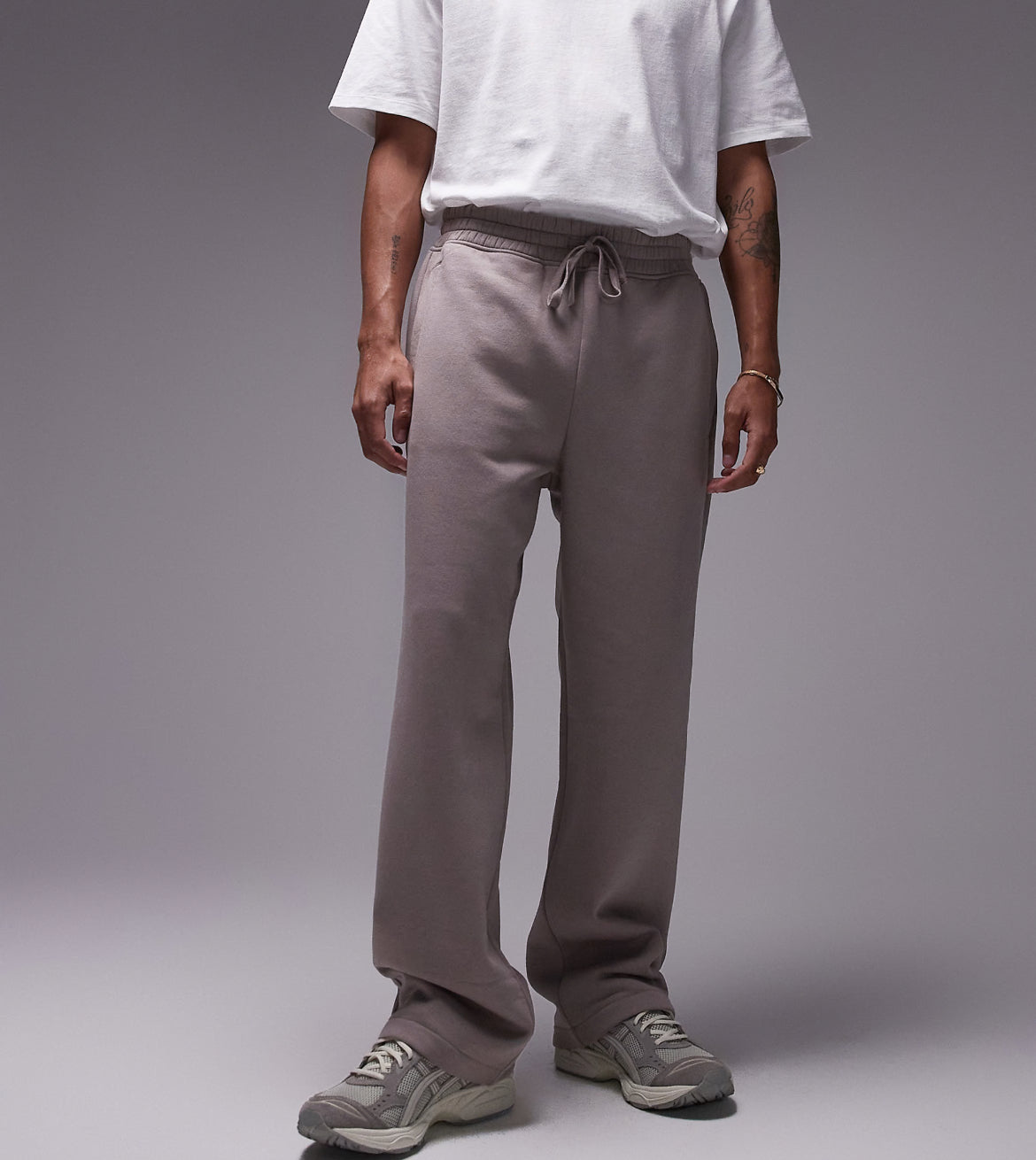 Topman straight leg jogger in stone