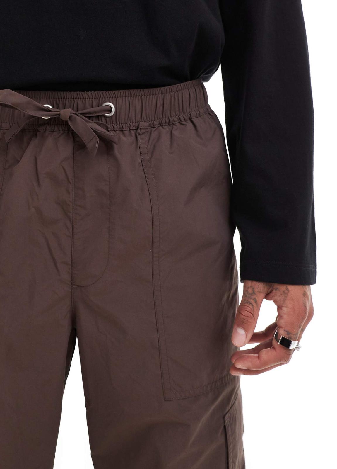 ASOS DESIGN reactive festival trouser in wide fit with elasticated